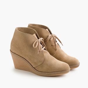 J. Crew MacAlister Wedge Boots in Flax (size 8)